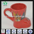 m049 Ceramic Red Christmas Mugs Cheap